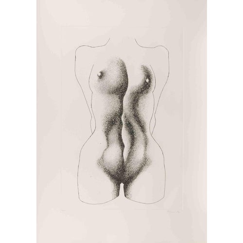 Giacomo Porzano, Nude, 1972, Etching For Sale