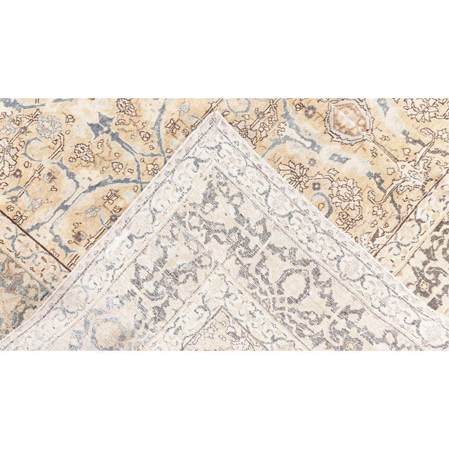 Authentic Persian Tabriz Botanic Handwoven Wool Rug For Sale - Image 4 of 8