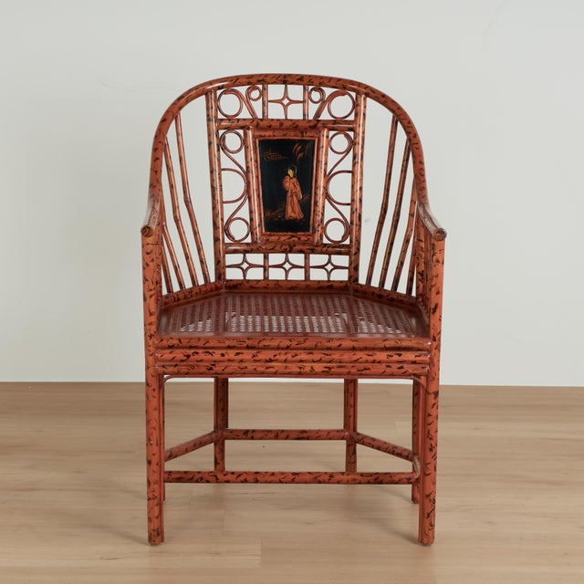 Vintage Set of Four Faux Bamboo Brighton Pavillion Style Chairs by Maitland Smith For Sale In West Palm - Image 6 of 18