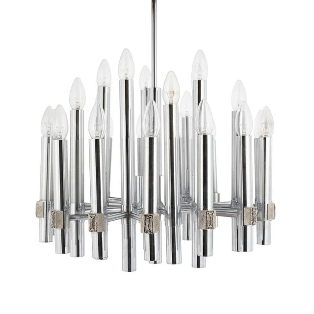 Gaetano Sciolari Brutalist 25-Light Chandelier in Chrome by Gaetano Sciolari, Italy, 1960s For Sale - Image 4 of 12