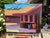 Contemporary The Dennis's House by Diego Glazer | Oil on Panel Painting of a house with colorful pots For Sale - Image 3 of 3