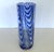Cenedese Vintage Cenedese Murano Blue "Fenicio" Feather Glass Vase Signed For Sale - Image 4 of 9