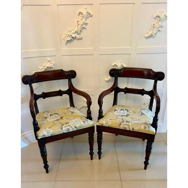 Antique Regency Mahogany Dining and Carver Chairs, 1820, Set of 8 For Sale - Image 4 of 18