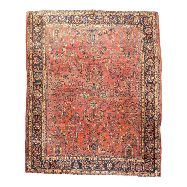 Antique Sarouk Rug 9'2'' x 11'3'' For Sale