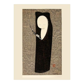 1950's Original Color Signed, Matted, and Framed Woodblock Print by Kaoru Kawano For Sale