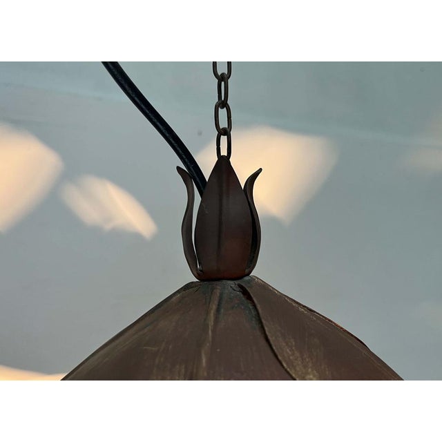 Mid-Century Modern Hollywood Regency Metal Pendant in the style of Hans Kögl, 1960s For Sale - Image 11 of 18