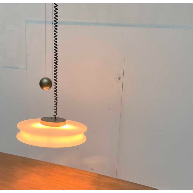 Black Mid-Century Modern German Space Age Orion Counterweight Pendant Lamp in Glass from Staff Leuchten, 1960s For Sale - Image 8 of 18