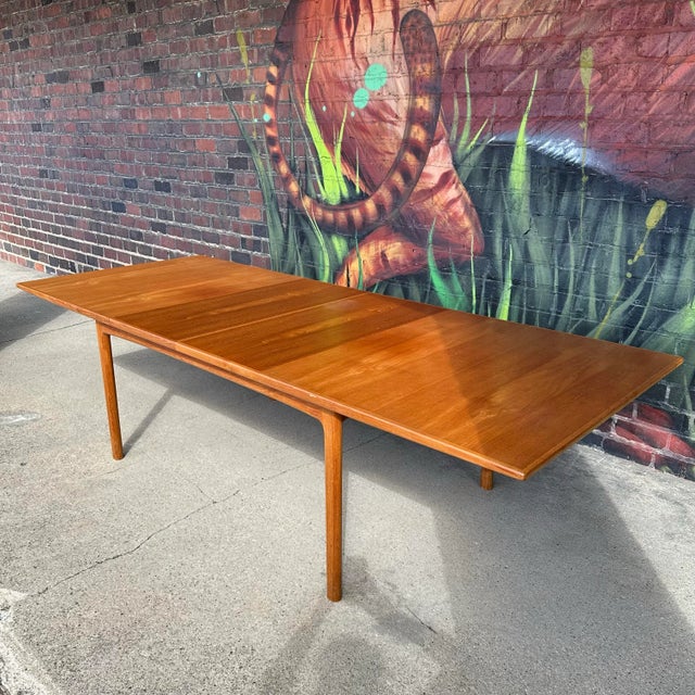 Mid-Century Modern Mid Century Modern Swedish Teak Dining Set 8 Chairs For Sale - Image 3 of 12