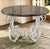 Antique French Painted Wrought Iron Round Coffee Table with Black Marble was crafted by an obviously talented and inspired...