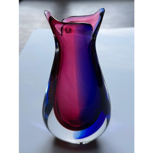 ca.1970's Italian Art Glass Vase, Oball Studio Murano by Master Glassmaker Luigi Onesto. Onesto was founder of the...