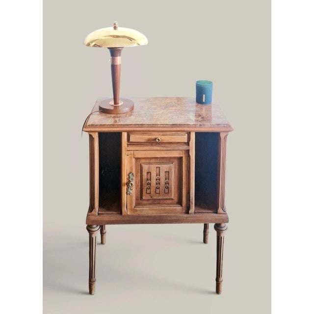 1930s Art Deco Articulated Lamp in Mahogany and Brass, 1930 For Sale - Image 5 of 18