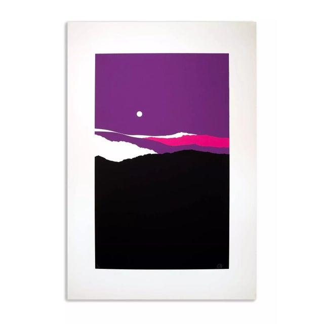 An abstract modernist serigraph on paper titled "Even Tide" by Richard Kozlow. Hand signed in pencil on the lower right....