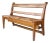 1940s Dutch Oak Hall Bench With Handwoven Rush Seat, Pair Available For Sale