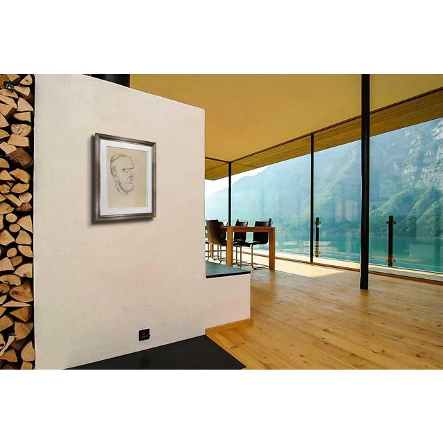 A compelling limited edition lithograph by Marino Marini, titled Thomas Mann, printed in 1968 by the Dietz Workshop,...