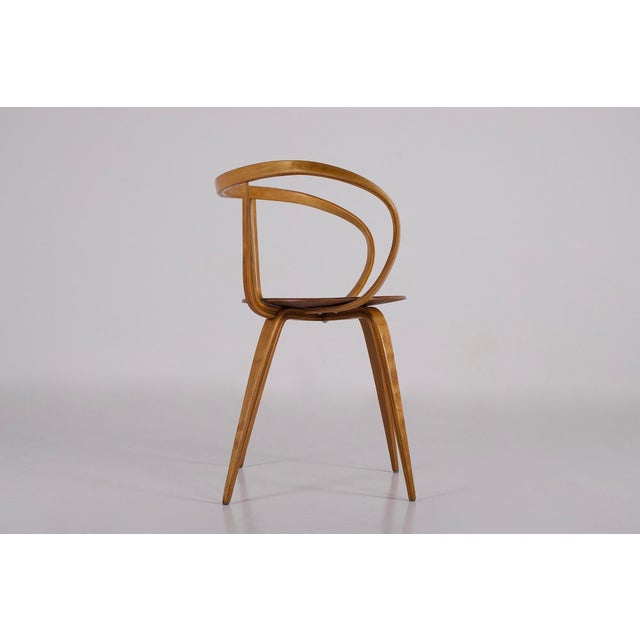 Tan Pretzel Chair by George Nelson, 1950s For Sale - Image 8 of 14