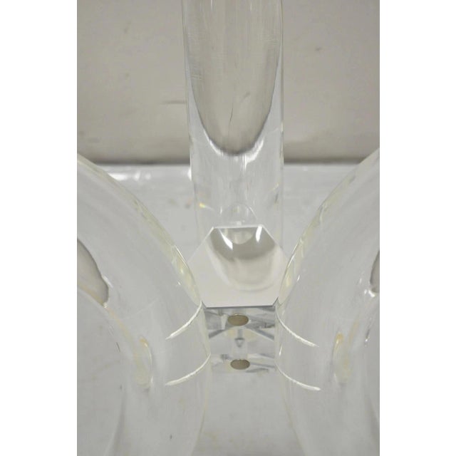 Late 20th Century Vintage Mid Century Modern Sculptural Lucite Dining Table & 4 Chairs - 5 Pc Set For Sale - Image 5 of 11