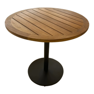 Coastal Santa Ana Teak Round Bistro Dining Table - Pottery Barn