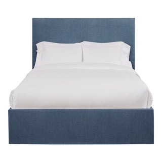 Hadley California King Bedframe, Navy Linen For Sale