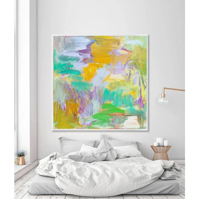 "Garden Escape" by Trixie Pitts Large Abstract Expressionist Oil Painting For Sale - Image 9 of 13