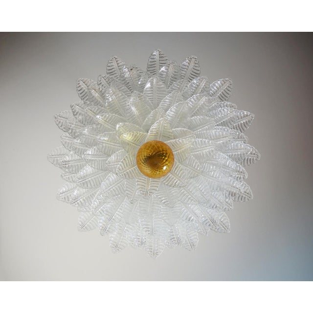 Large Murano Glass Chandelier with 100 Clear Felci Glasses, 1990s For Sale - Image 6 of 18