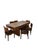 Brown Art Deco Table and Chairs, 1930s, Set of 7 For Sale - Image 8 of 8