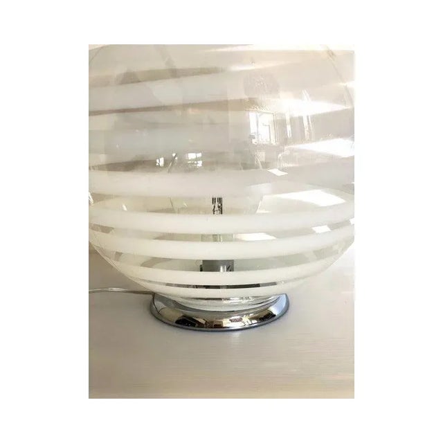 Murano White Murano Glass Table Lamp by Simoeng For Sale - Image 9 of 12