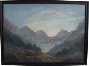 Former Czechoslovakian Artist, Landscape, 1960s, Oil Painting on Fiberboard, Framed
