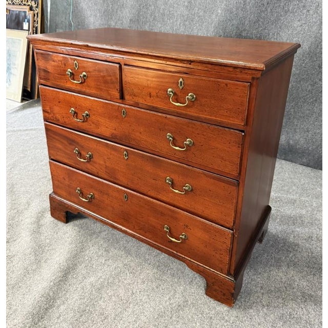 18th Century Solid Mahogany 5-Drawer Chest For Sale - Image 4 of 12