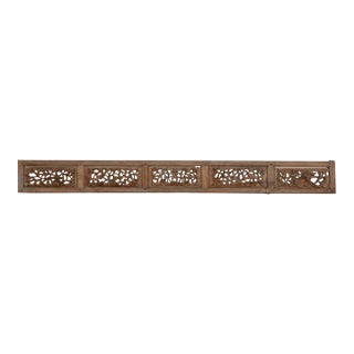 Antique Patinated Carved Teak Wall Art For Sale