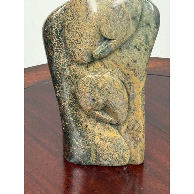 Stone Sam Shadrack African Hand-Carved Stone Mother + Child Sculpture For Sale - Image 7 of 12