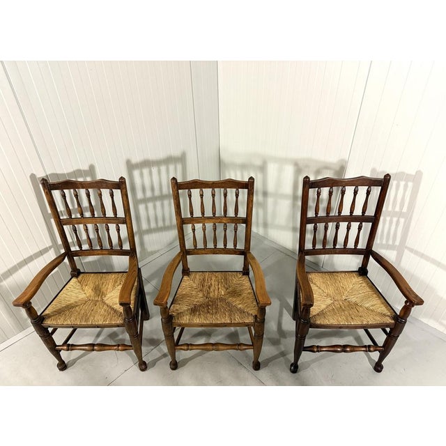 Lancashire Dining Armchairs, 1890s, Set of 6 For Sale - Image 9 of 18