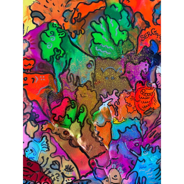 Original Abstract Painting Serg Graff "Beautiful Chaos" Surreal Fantasy, Coa For Sale - Image 10 of 10