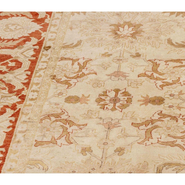 Persian Safavieh Oushak Carpet, 14' 2" X 9' 10.5" For Sale - Image 3 of 12