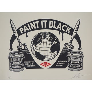 Shepard Fairey, Paint it Black, Lithograph For Sale