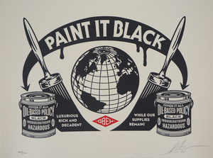 Shepard Fairey, Paint it Black, Lithograph