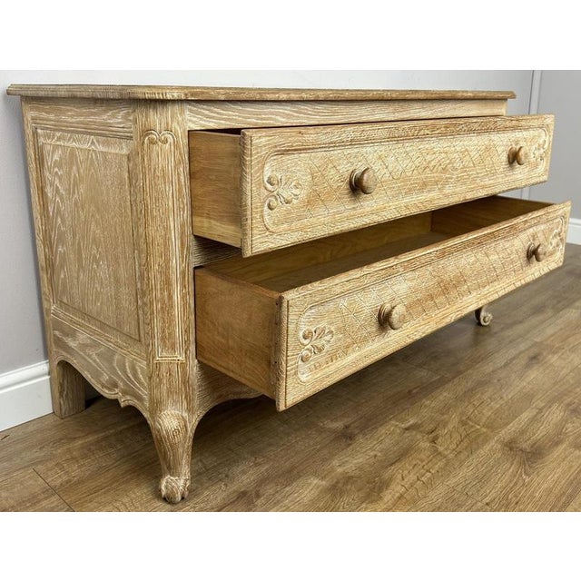 Vintage French Louis Oak Chest of 2 Drawers For Sale - Image 16 of 17
