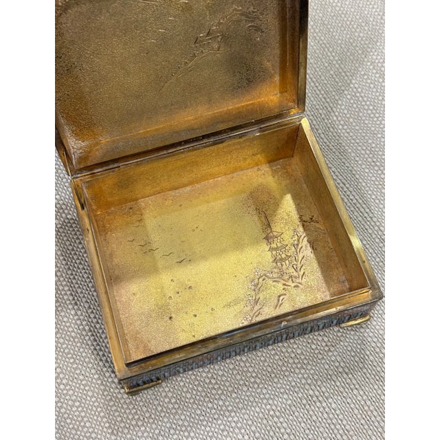 Metal Japanese Cloisonne Enamel Dragon Trinket Box Attributed to Inaba Meiji Period For Sale - Image 7 of 12