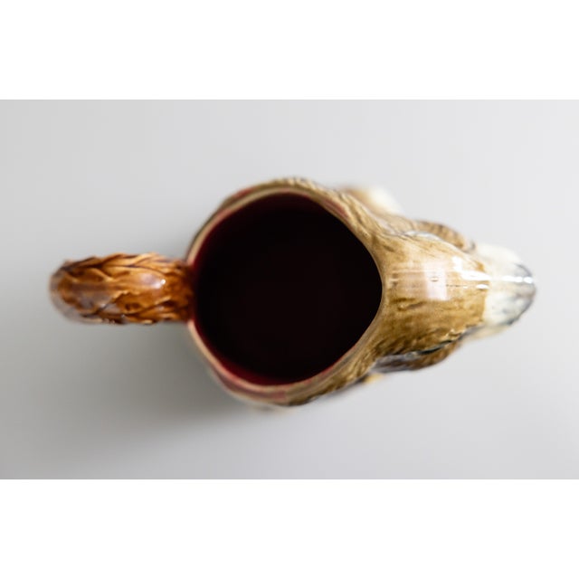 19th Century French Orchies Majolica Rabbit Pitcher For Sale In Houston - Image 6 of 11