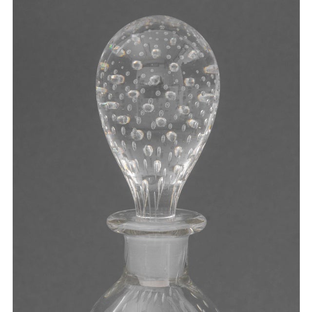 Modern Pair of Modern Controlled Bubble Glass Decanters For Sale - Image 3 of 9