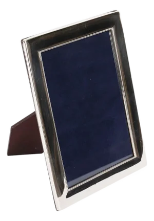 Vintage Rectangular Sterling Silver Portrait Photo Frame attributed to Carrs, 20th Century