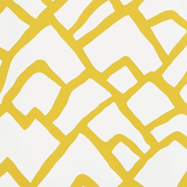 Contemporary Sample - Schumacher Zimba Stripe Geometric Wallpaper in Citrine For Sale - Image 3 of 3