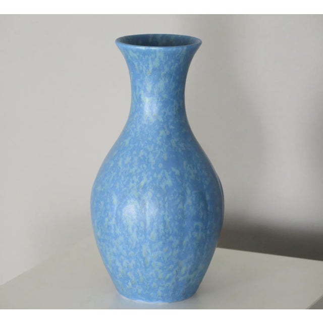 1920s Light Blue Art Deco Vessel by Pilkington Royal Lancastrian Pottery For Sale - Image 4 of 6