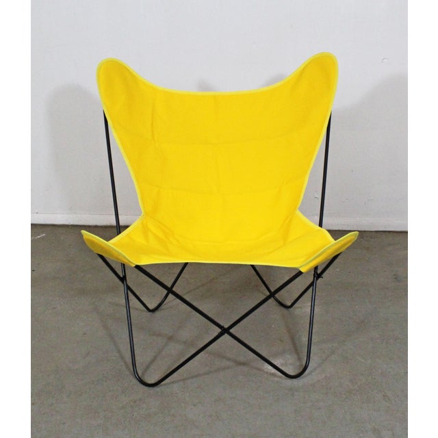 Yellow Mid-Century Modern Knoll Style Iron Butterfly Chair For Sale - Image 8 of 8