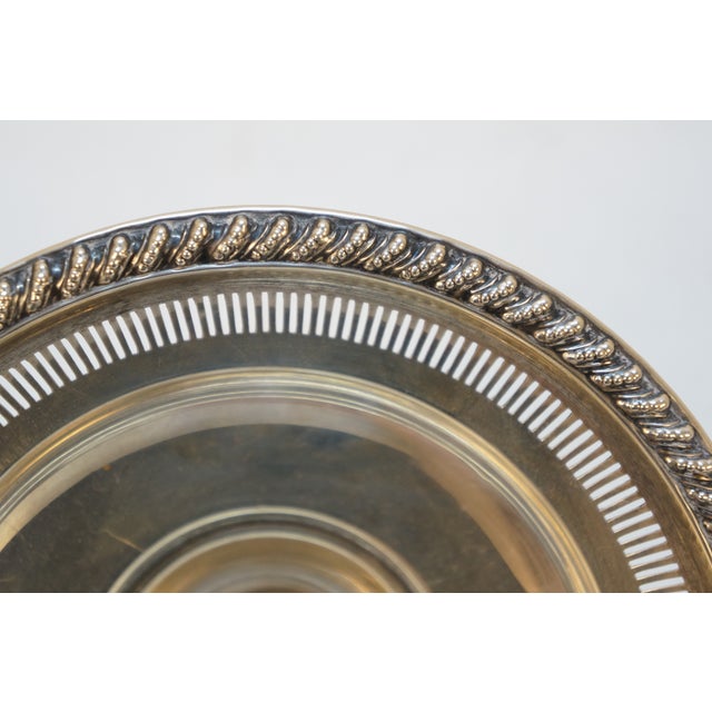 Metal Mid 20th Century Rogers Weighted Sterling Silver Brides Basket Candy Dish Pedestal Compote 7' For Sale - Image 7 of 12