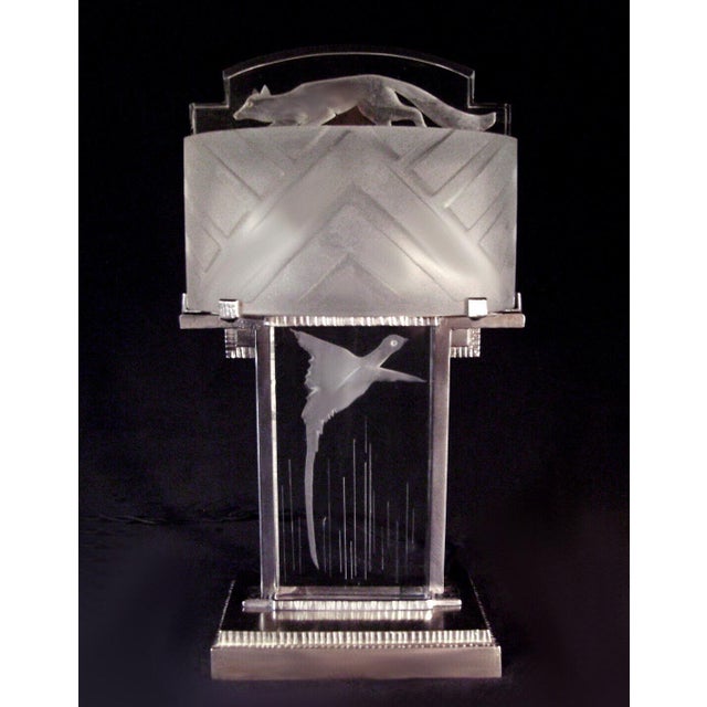 Silver 1920s French Art Deco Lamp by Muller Freres - France For Sale - Image 8 of 18