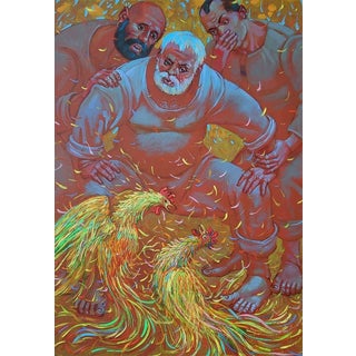 Acrylic Painting Situation Nicolay Vydcovsky For Sale
