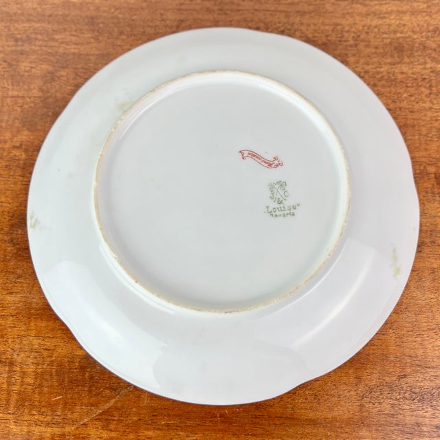 Antique Art Nouveau Jaeger & Co. Bavarian, A. Koch Grape Motif Porcelain Dessert Trio For Sale - Image 10 of 12