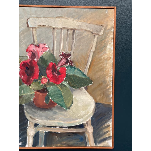 Aina Engström, Gloxinian, 1973, Oil on Canvas, Framed For Sale - Image 4 of 18