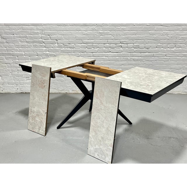 1950s Atomic Mid Century Modern Ebonized Dining Table, C. 1950's For Sale - Image 5 of 13
