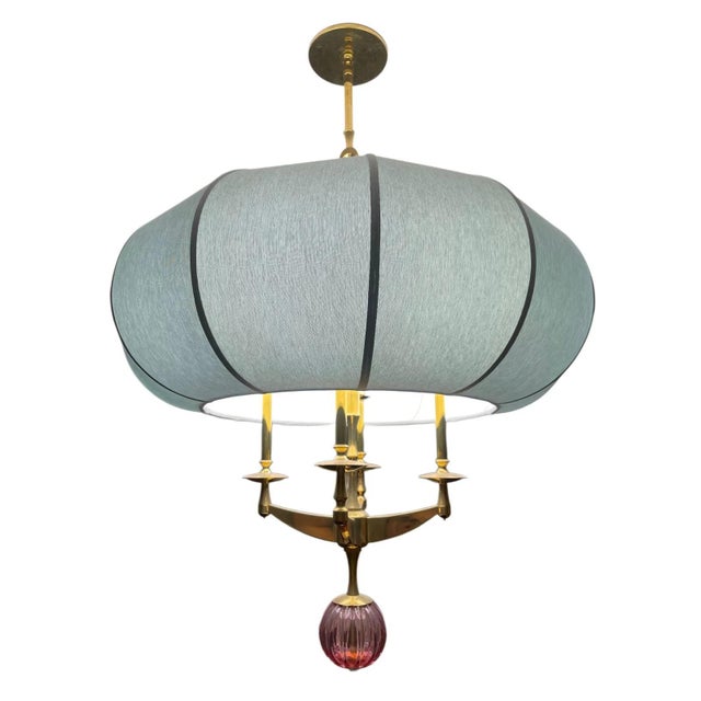 Blue Pendant Light by Collura & Co. For Sale - Image 8 of 8